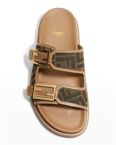 neiman marcus fendi slides|Fendi ff jacquard slide sandals.